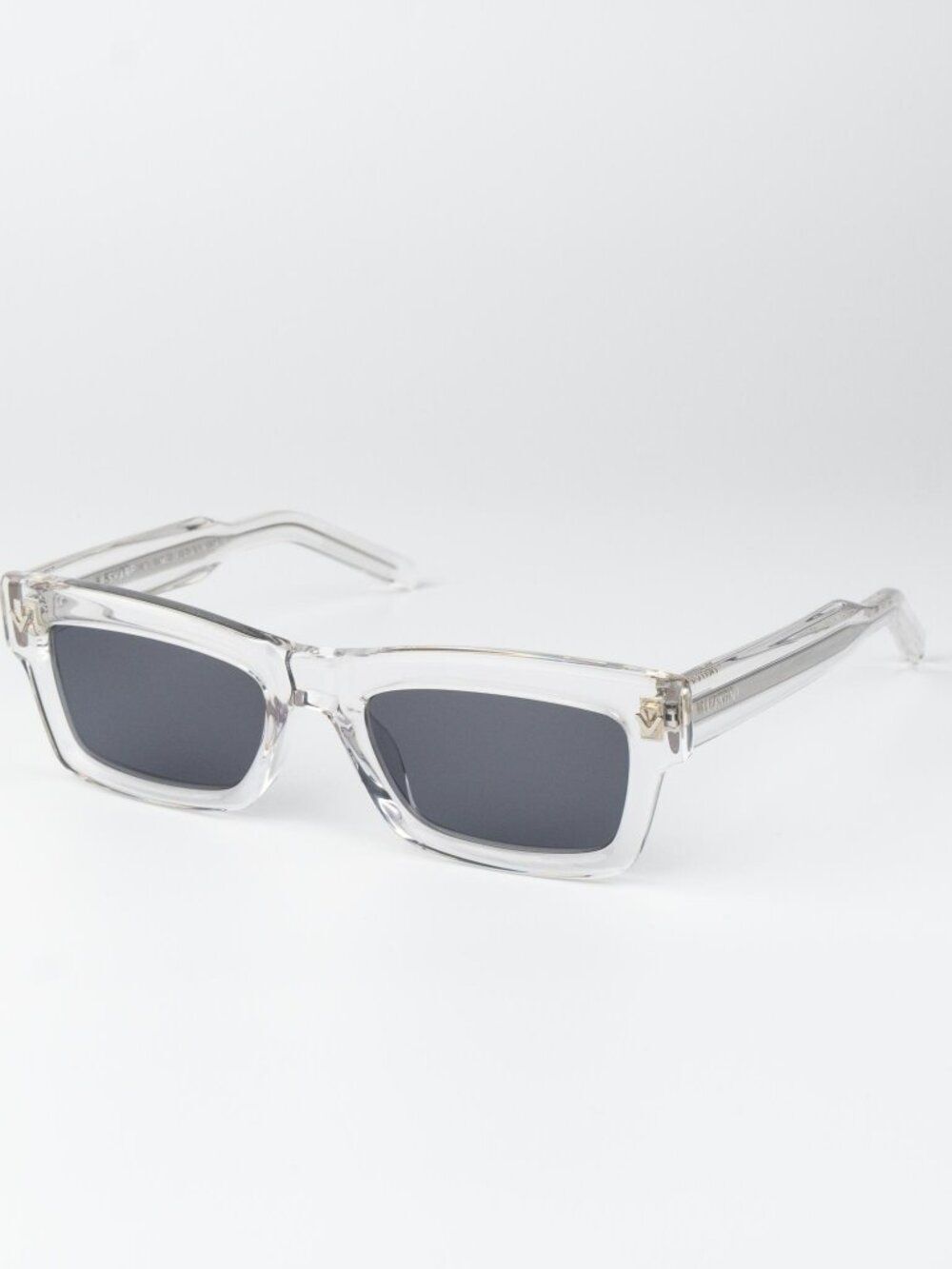 Valentino Men Sunglasses Transparent Grey Rectangle V-SHARP VLS-134 C